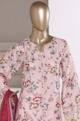 Sada Bahar Stitched 3 Piece Festive Emb Lawn With Fancy Dupatta Vol-02 Suit-EMB-986-PINK