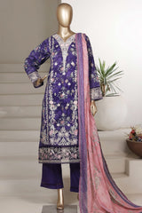 Sada Bahar Stitched 3 Piece Emb Signature Festive Vol-04 Suit-EMB-7732-PURPLE