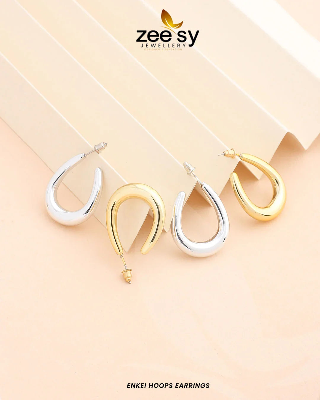 Enkei Hoops Earrings - Zeesy Jewellery