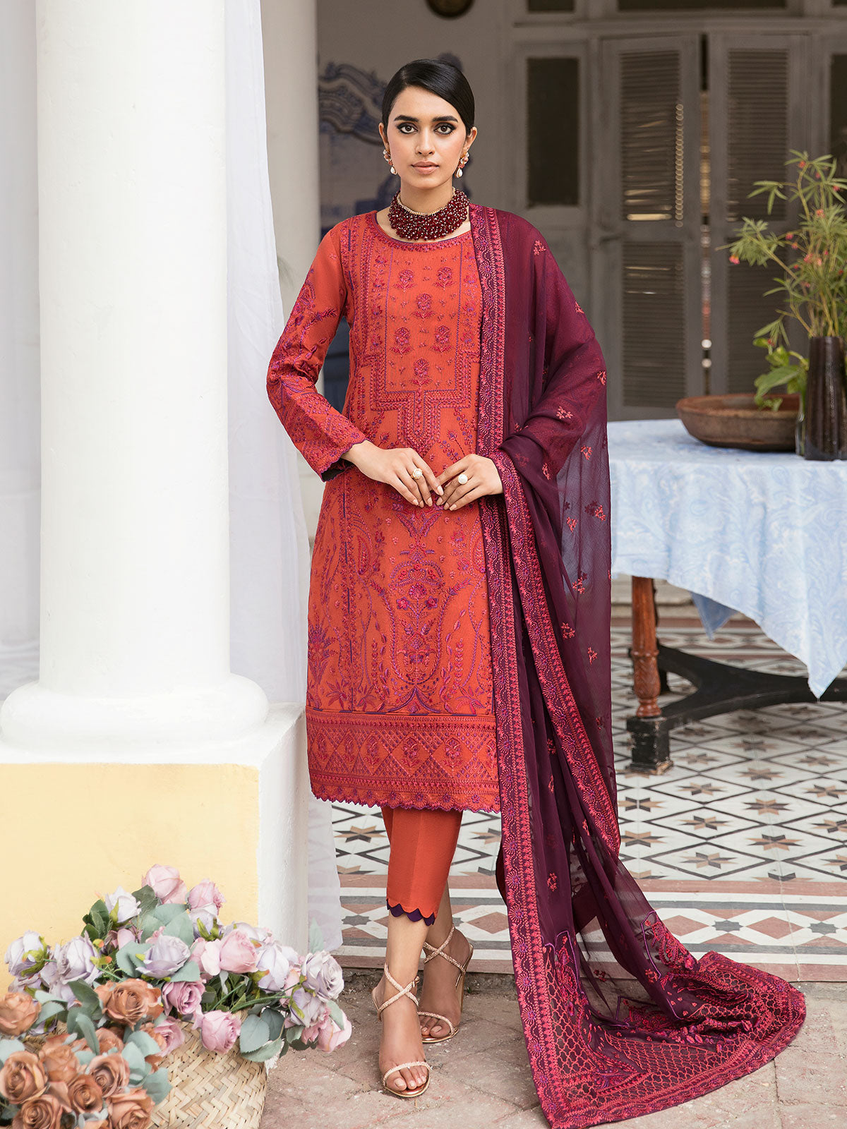 Gulaal Stitched 3 Piece Luxury Emb Pret Vol-01 Collection'2023-Nayaab - (GL-EP23V1-15)