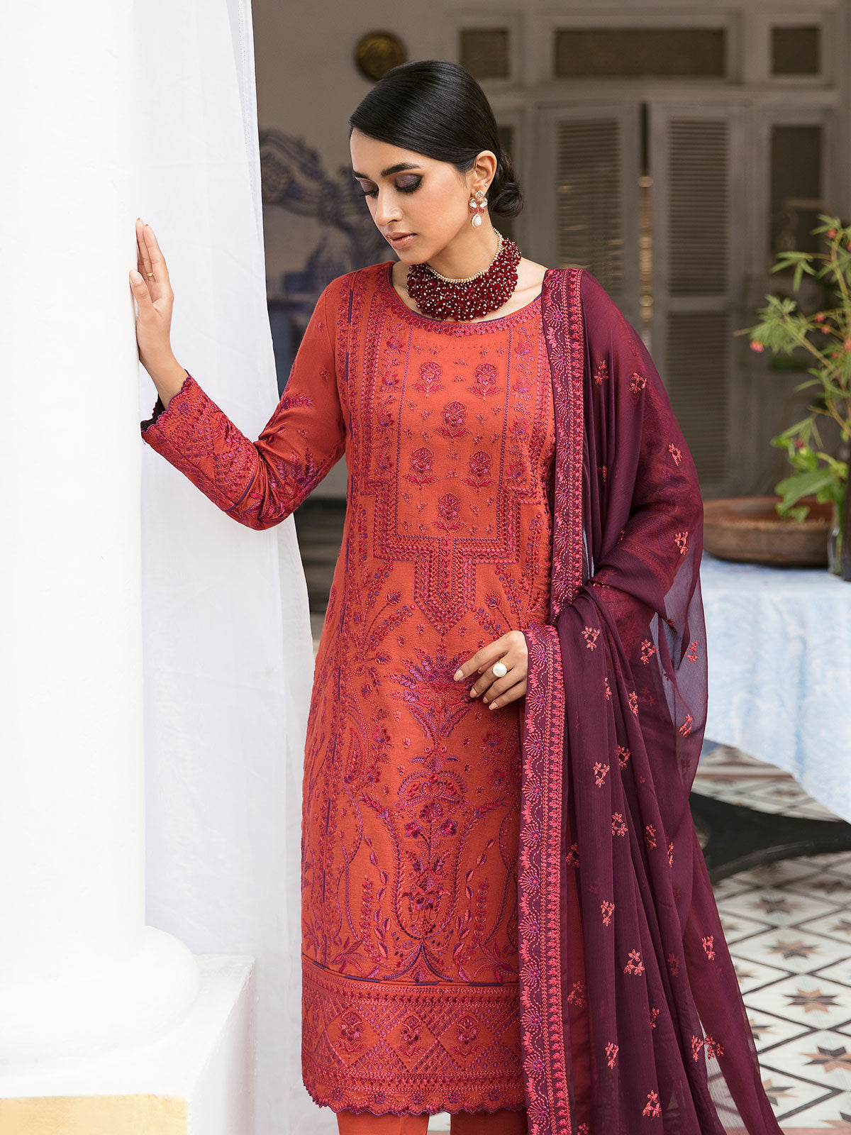 Gulaal Stitched 3 Piece Luxury Emb Pret Vol-01 Collection'2023-Nayaab - (GL-EP23V1-15)