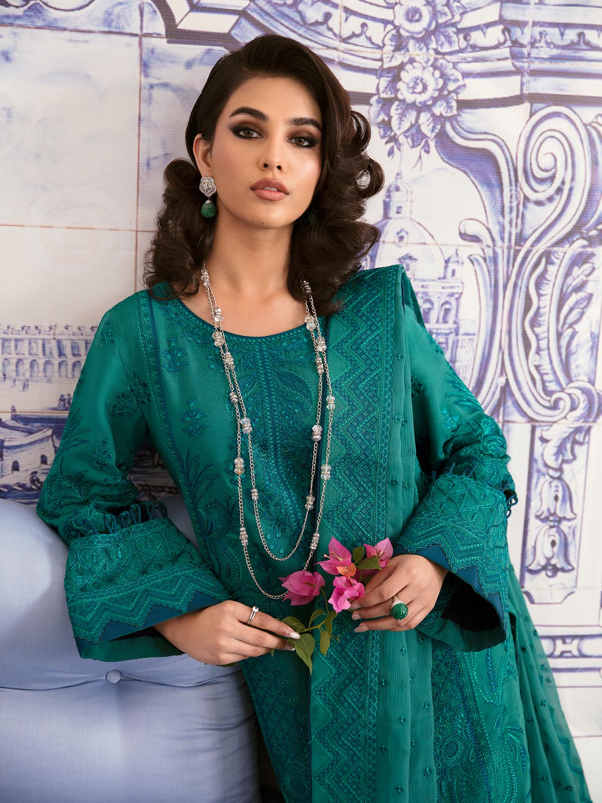 Gulaal Stitched 3 Piece Luxury Emb Pret Vol-01 Collection'2023-Sairaab - (GL-EP23V1-16)