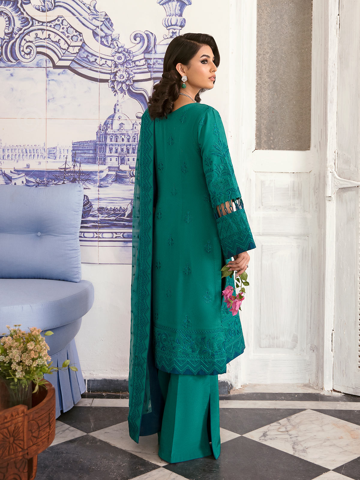 Gulaal Stitched 3 Piece Luxury Emb Pret Vol-01 Collection'2023-Sairaab - (GL-EP23V1-16)