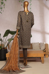 Aashkaar By HZ Stitched 3 Piece Emb Lawn Vol-05 Collection-EPL-009