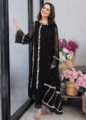 Ensembles by Azure Unstitched 3 Piece Chiffon Eid Suit-ES-024