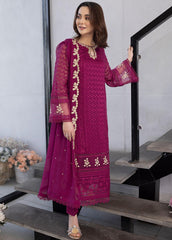 Ensembles by Azure Unstitched 3 Piece Chiffon Eid Suit-ES-025