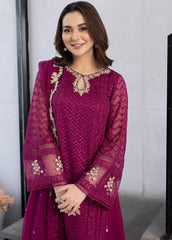 Ensembles by Azure Unstitched 3 Piece Chiffon Eid Suit-ES-025