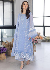 Ensembles by Azure Unstitched 3 Piece Chiffon Eid Suit-ES-026