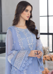 Ensembles by Azure Unstitched 3 Piece Chiffon Eid Suit-ES-026