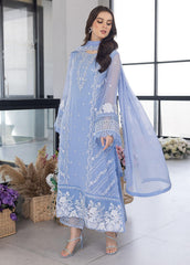 Ensembles by Azure Unstitched 3 Piece Chiffon Eid Suit-ES-026