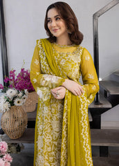 Ensembles by Azure Unstitched 3 Piece Chiffon Eid Suit-ES-027