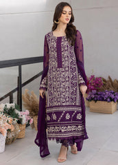 Ensembles by Azure Unstitched 3 Piece Chiffon Eid Suit-ES-028