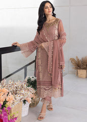 Ensembles by Azure Unstitched 3 Piece Chiffon Eid Suit-ES-029