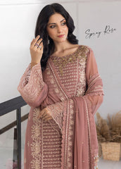 Ensembles by Azure Unstitched 3 Piece Chiffon Eid Suit-ES-029