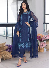 Ensembles by Azure Unstitched 3 Piece Chiffon Eid Suit-ES-030
