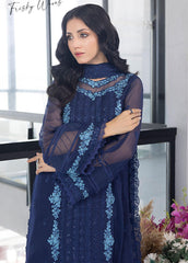 Ensembles by Azure Unstitched 3 Piece Chiffon Eid Suit-ES-030