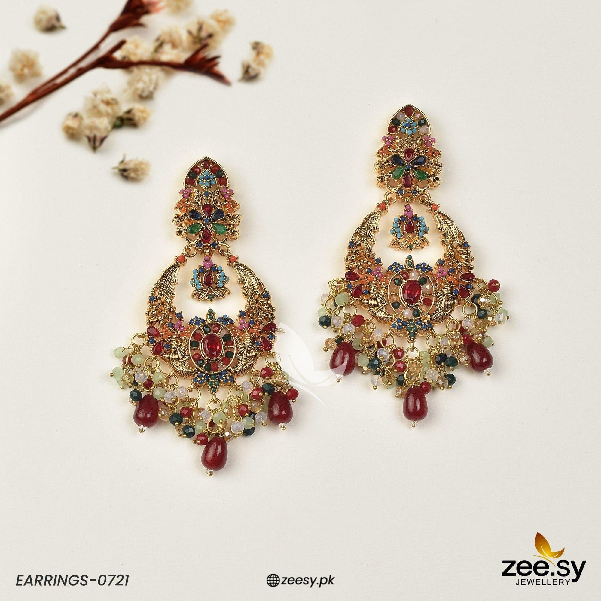 Earrings-0721 Multi - Zeesy Jewellery