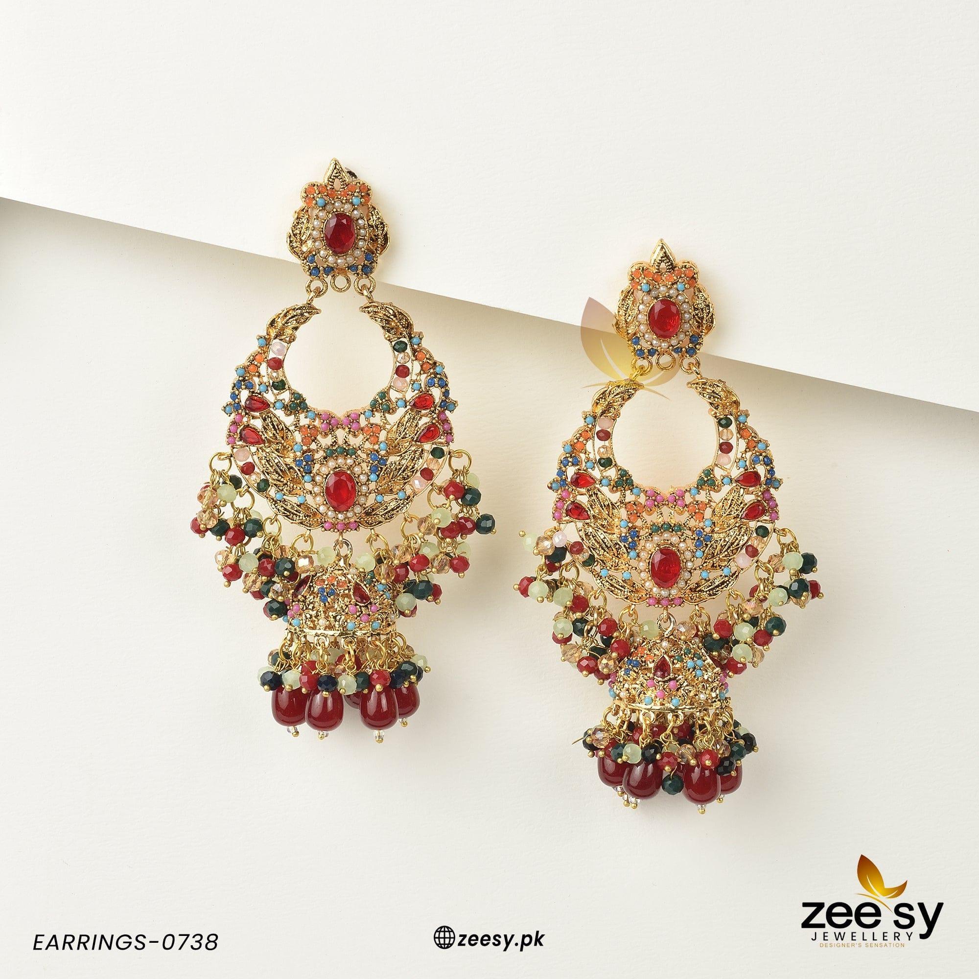 EARRINGS-0738 Multi - Zeesy Jewellery