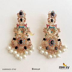 Earrings-0742 Black - Zeesy Jewellery