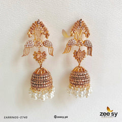 EARRINGS-0746 Champagne - Zeesy Jewellery