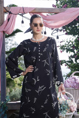 Luxe Noir by Madiha Gohar Stitched Summer Suit-Ebony Flora