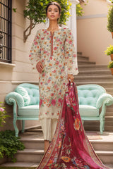 Eid Ke Rang By Bin Saeed Stitched 3 Piece Chikankari Lawn Suit-SM-1782-Skin