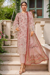 Eid Ke Rang By Bin Saeed Stitched 3 Piece Chikankari Lawn Suit-SM-1772-Pink