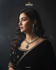 Elegant Heart Cluster Necklace Set - Zeesy Jewellery