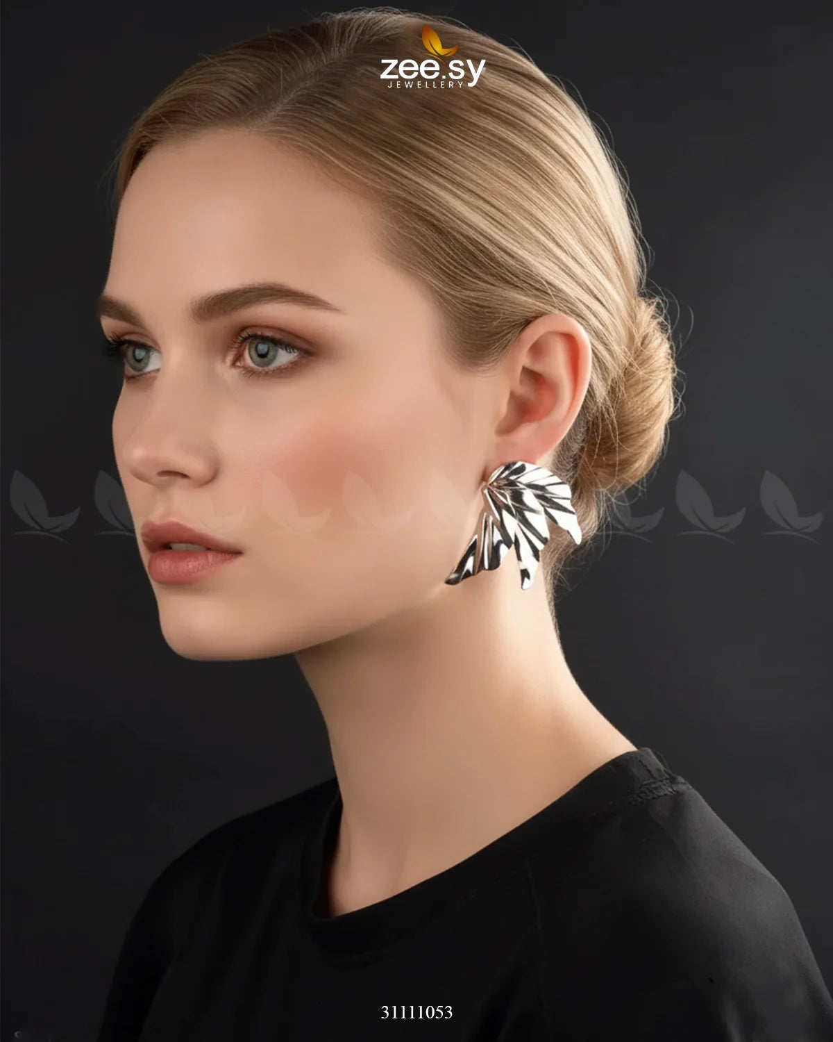 Elviora Earrings Silver - Zeesy Jewellery