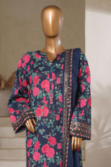 Malika By Sada Bahar Stitched 3 Piece Emb Festive Vol-05 Suit-EMB-2127-Blue