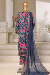 Malika By Sada Bahar Stitched 3 Piece Emb Festive Vol-05 Suit-EMB-2127-Blue