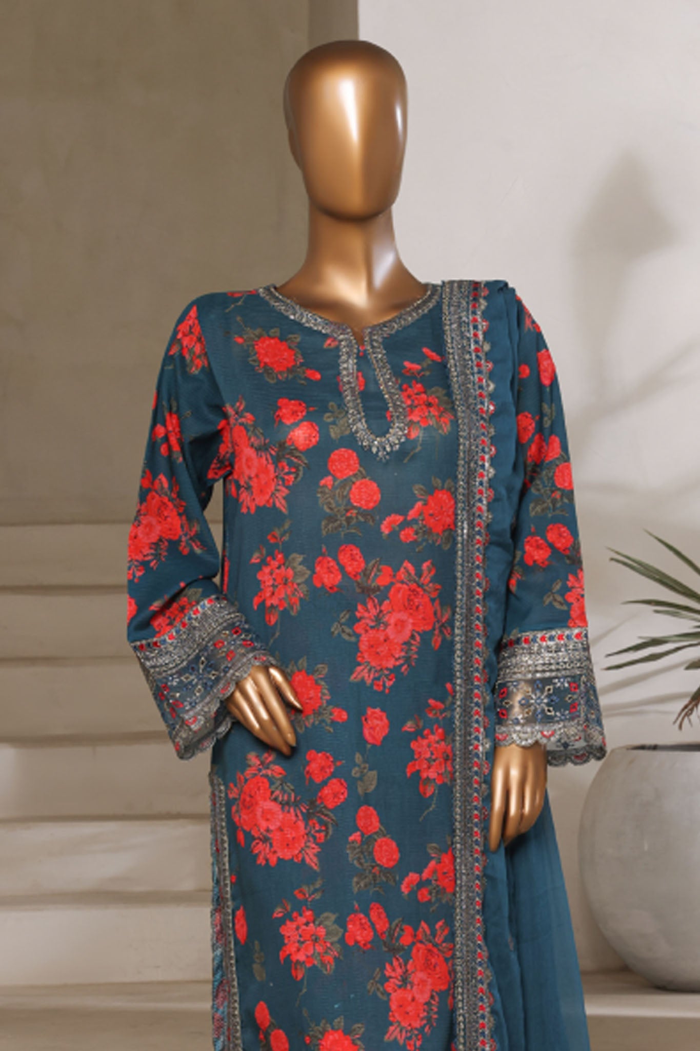 Malika By Sada Bahar Stitched 3 Piece Emb Festive Vol-05 Collection'2025-EMB-2129-Green