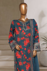Malika By Sada Bahar Stitched 3 Piece Emb Festive Vol-05 Collection'2025-EMB-2129-Green