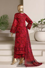 Sada Bahar Stitched 3 Piece Luxury Peplum Frock Vol-02 Suit-EMB-826-RED