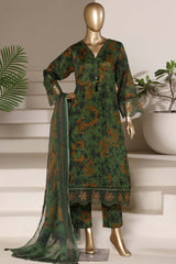 Sada Bahar Stitched 3 Piece Luxury Peplum Frock Vol-02 Suit-EMB-829-GREEN