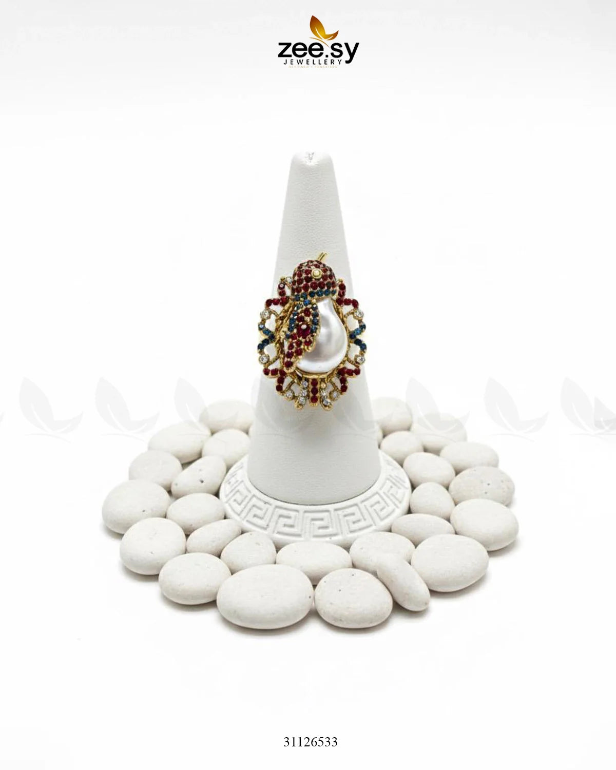 Embellished Turkish Fancy Ring - Zeesy Jewellery