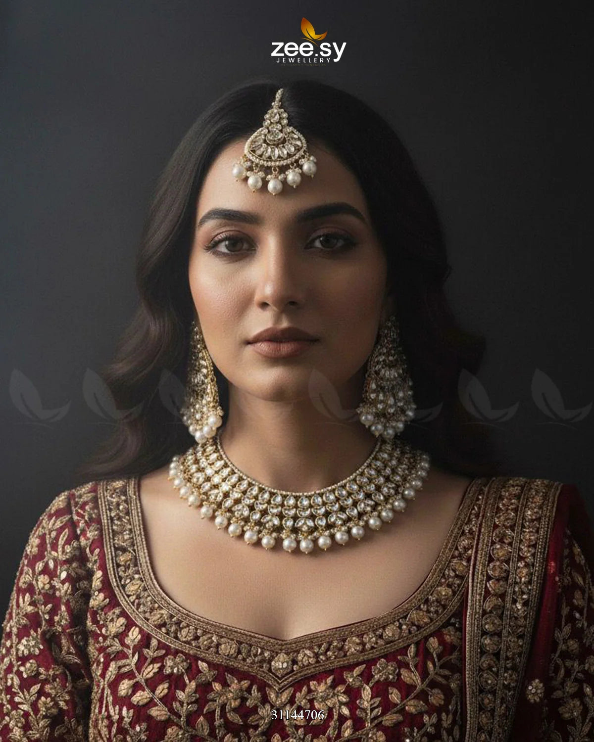 Eminet Braod Gilded Necklace Set - Zeesy Jewellery