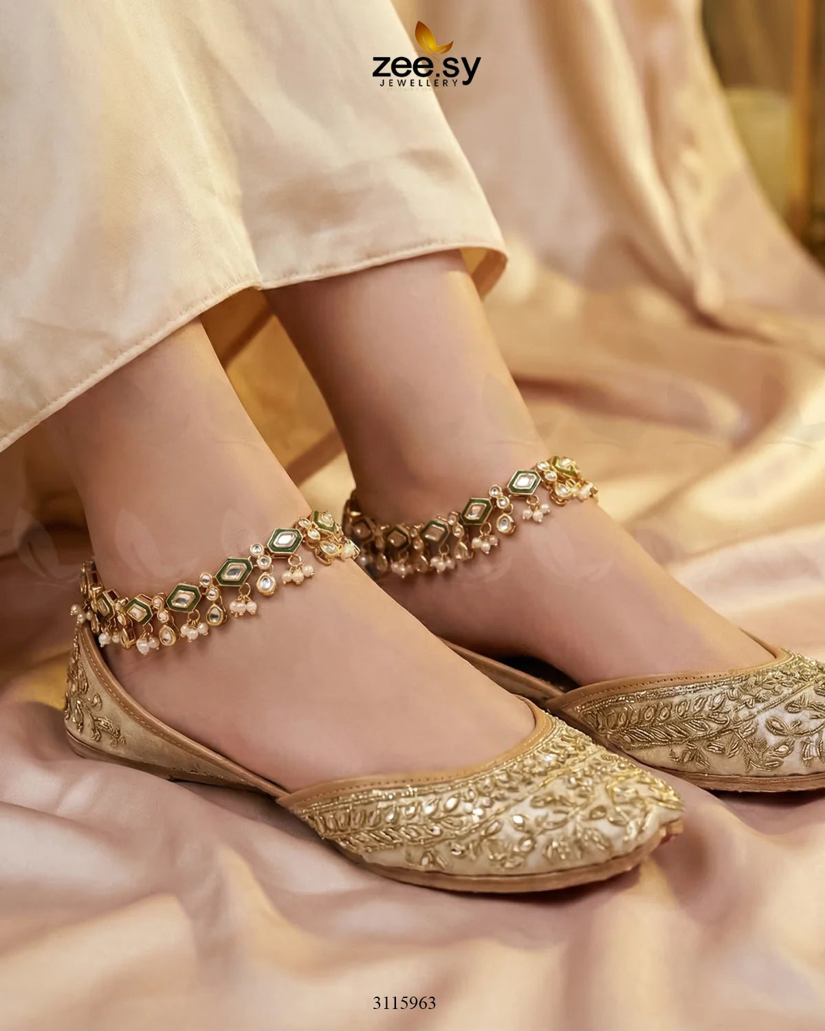 Emrah Anklet Green - Zeesy Jewellery