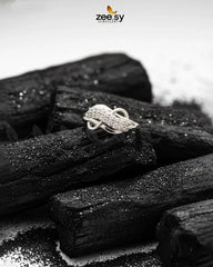 Wave Grace Cluster Pave Ring - Zeesy Jewellery
