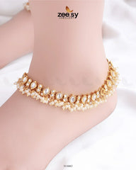 Enstatite Anklets Golden white - Zeesy Jewellery