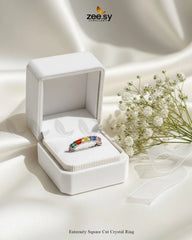 Enternity Square Cut Crystal Ring - Zeesy Jewellery