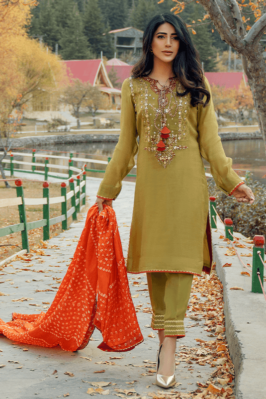 Zaaviay Stitched Esra (Three Piece)