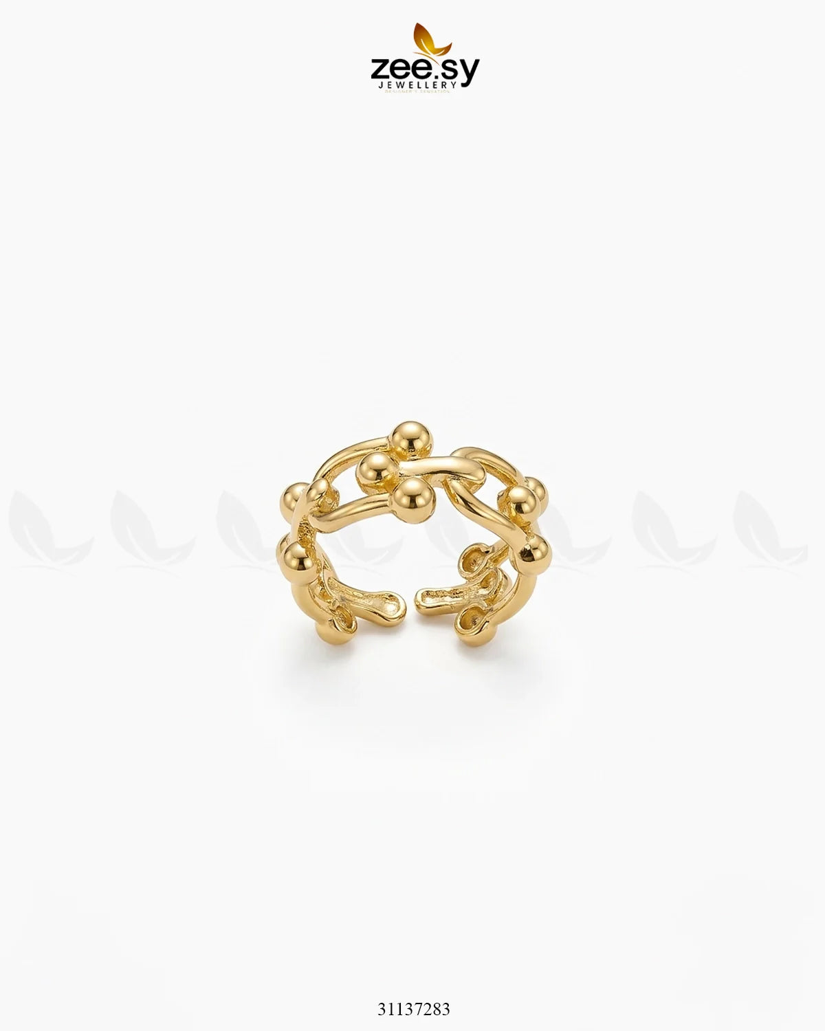 Ethereal Golden Bud Sculpted Ring