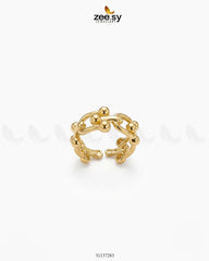 Ethereal Golden Bud Sculpted Ring