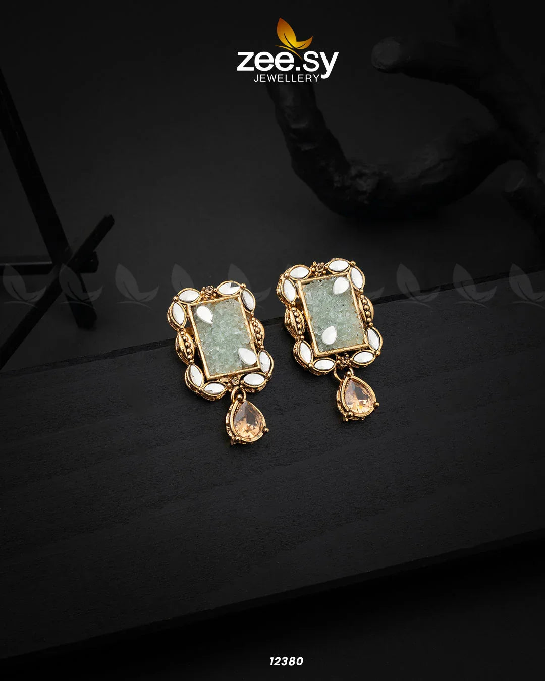 Ethereal Earrings Mint Green - Zeesy Jewellery