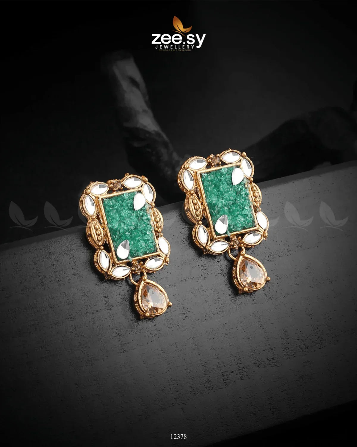 Ethereal Earrings Green - Zeesy Jewellery