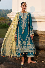 Hussain Rehar Unstitched 3 Piece Luxury Lawn Suit-Eupic