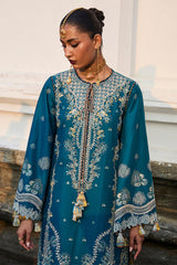 Hussain Rehar Unstitched 3 Piece Luxury Lawn Suit-Eupic