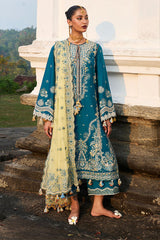 Hussain Rehar Unstitched 3 Piece Luxury Lawn Suit-Eupic