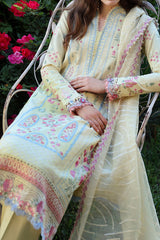 Aylin By Republic Unstitched 3 Piece Emb Lawn Summer Suit-D-07-B-Ezel